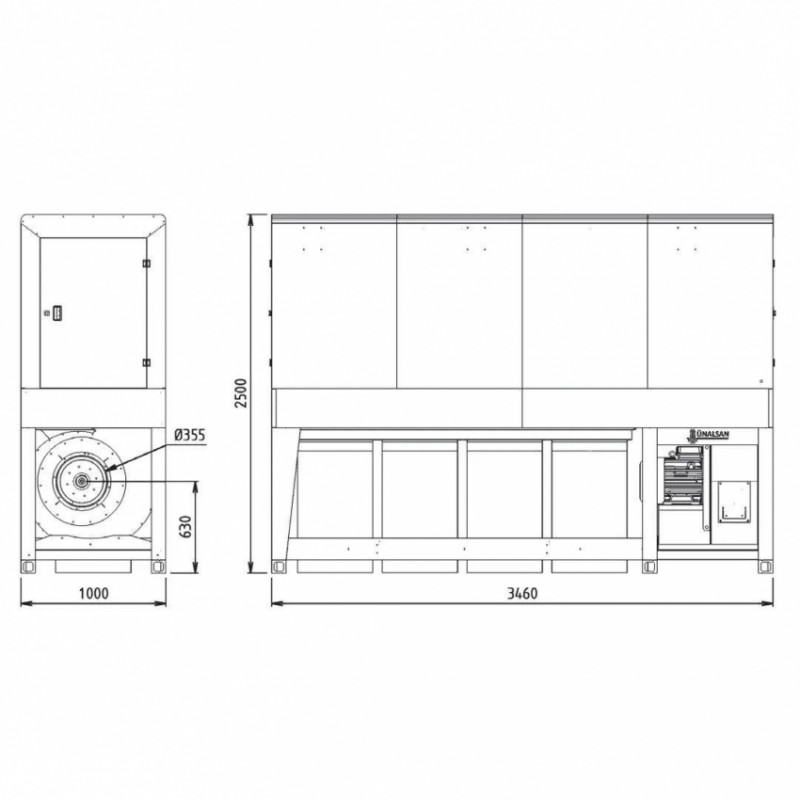 Внутрішньоцехова промислова аспірація Unalsan AMS 100 KT-AMS-100-KT