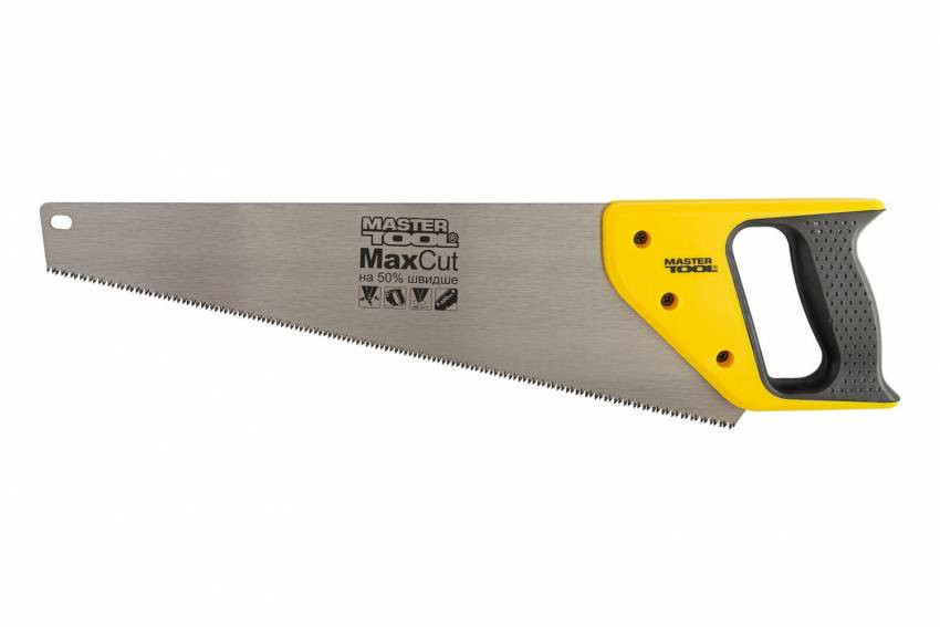 Ножівка столярна MASTERTOOL 400 мм 9TPI MAX CUT загартований зуб 3-D заточка полірована 14-2840-14-2840
