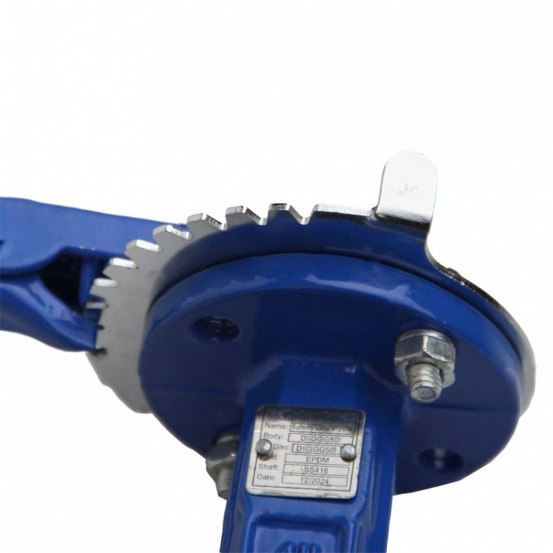 Затвор міжфланцевий «батерфляй» 4'' корпус чавун (GGG50) диск чавун (GGG50) EPDM PN16 FLORA (5080214)-5080214