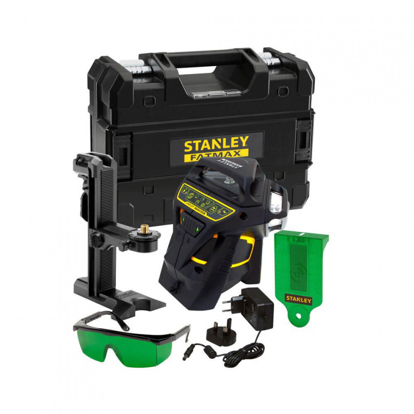 Рівень лазерний FatMax®MultilineGreen трипроменевий площинний самовирівнюючий, чемодан STANLEY FMHT1-77356-FMHT1-77356