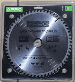 Диск пильний по дереву 230х32(30)х60Т APRO-[articul]