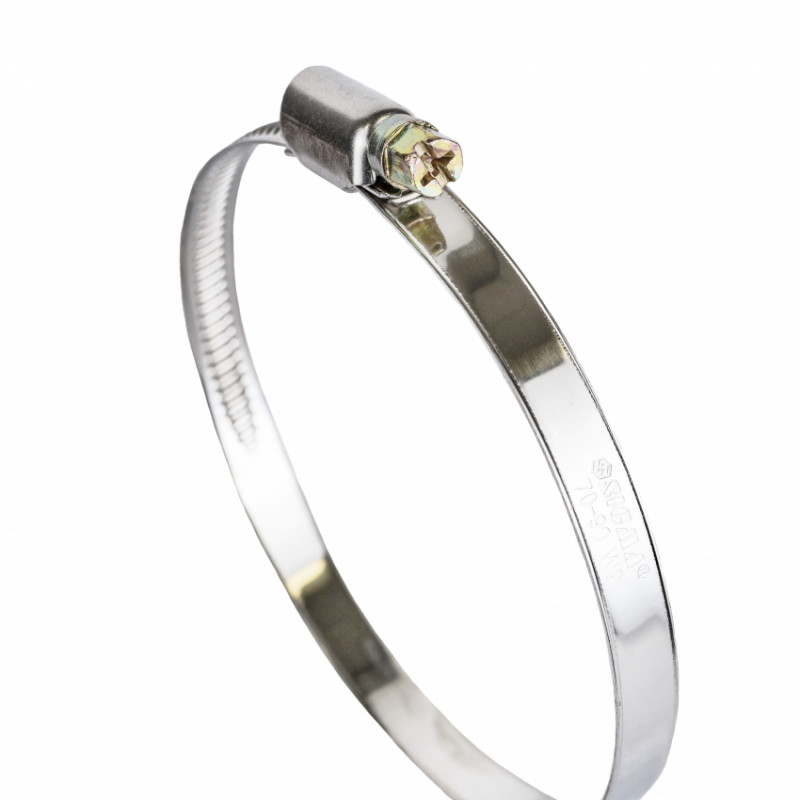 Хомут черв'ячний нержавіючий 9мм D70-90мм 10шт Sigma (2510151)-2510151