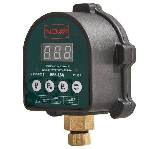 Електронне реле тиску з захистом від сухого ходу NOWA EPS-16A-148556