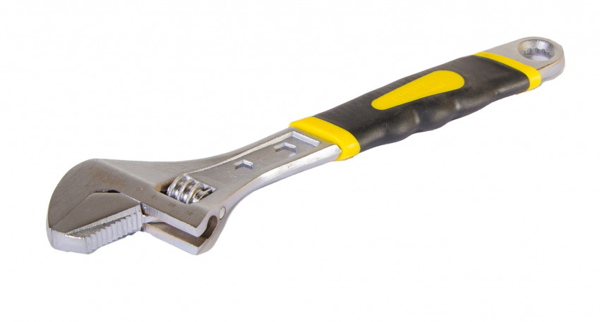 Ключ розвідний MASTERTOOL 200 мм 0-31 мм з двокомпонентною ручкою переставна губка 76-0422-76-0422