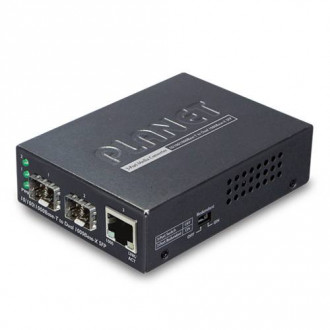 Медіаконвертер Planet GT-1205A (10/100 / 1000Base-T на Dual 1000Base-X SFP)-[articul]