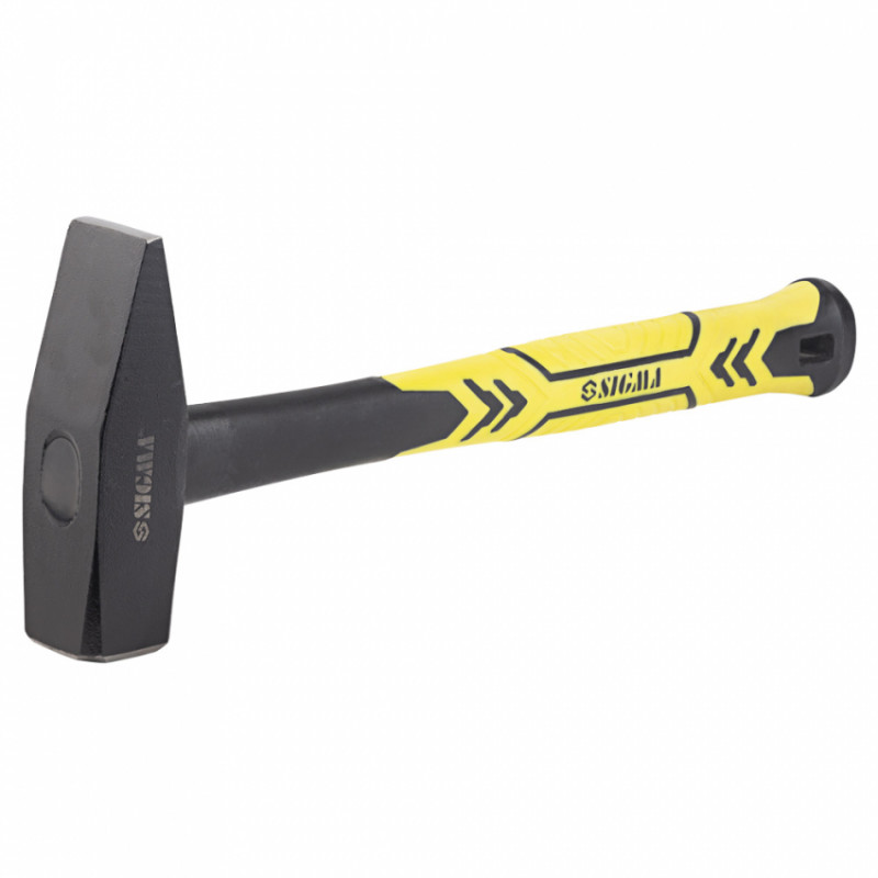 Молоток 1000г слюсарна фібергласова ручка Sigma (4316101)-4316101