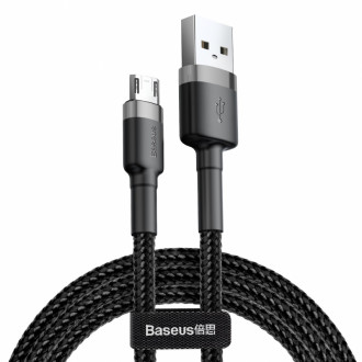 Кабель Baseus Cafule microUSB 1.5A 2M Чорний/Сірий (CAMKLF-CG1)