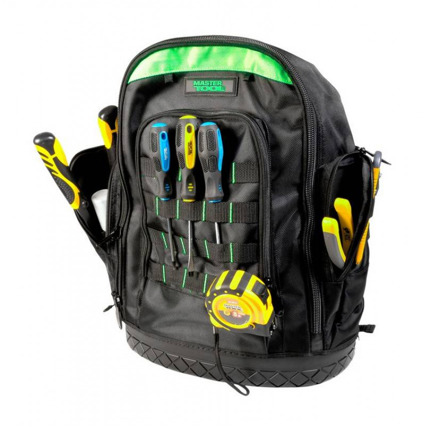 Рюкзак MASTERTOOL 380х180х480 мм 1680 DEN 22 кишені пластикове дно 79-1934-79-1934