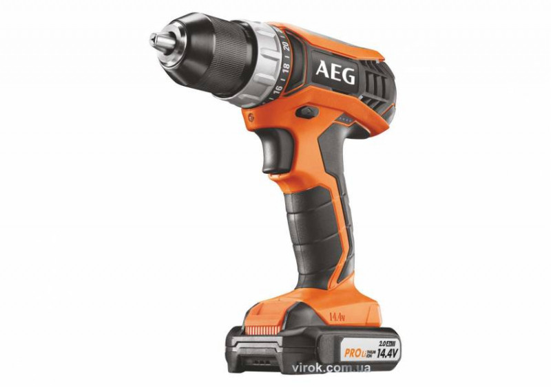 Шуруповерт-дриль акумул. AEG : Li-Ion 14.4 В, 2 Агод, 36 Нм, патрон Ø≤13 мм (сталь) 2 бат кейс-BS14G3LI-202C