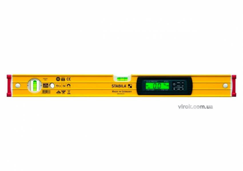 Рівень електронний STABILA Type 196-2М electronic: L= 61 см, 3 капсули, магнітний, надміцний, IP65-17677