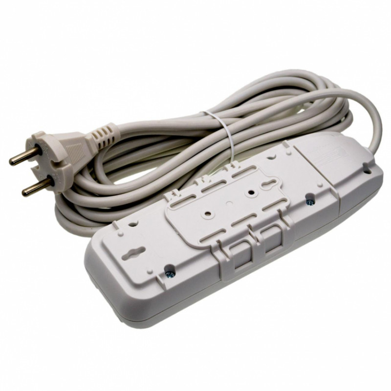 Подовжувач Quantum 3 пости без заземлення білий 3 м (2*0,75), серія Bestline 1 шт./пач./пач.-QM-KP-00305