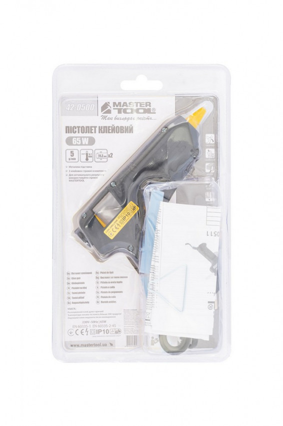 Пістолет клейовий MASTERTOOL Ø11.2 мм 65 Вт 42-0500-42-0500