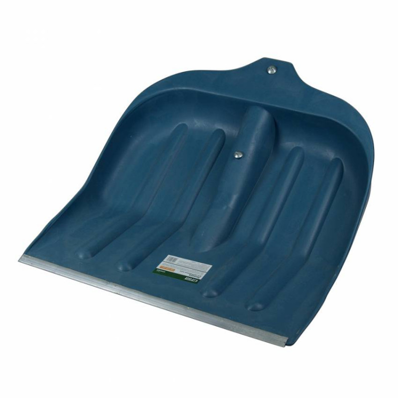 Лопата для збирання снігу пластикова з алюмінієвою планкою 435×470×10мм (чорна) Grad (5049465)-5049465