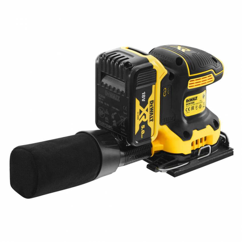 Шліфмашина вібраційна акумуляторна DeWALT DCW200P2-DCW200P2