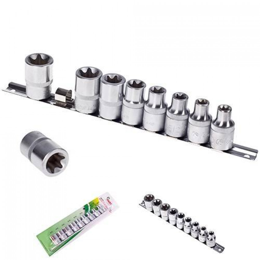 HANS. Набір торцевих головок зовнішній торкс 1/2"DR Е10-Е24, 9предм.блістер (46410-9C)-46410-9С(20)