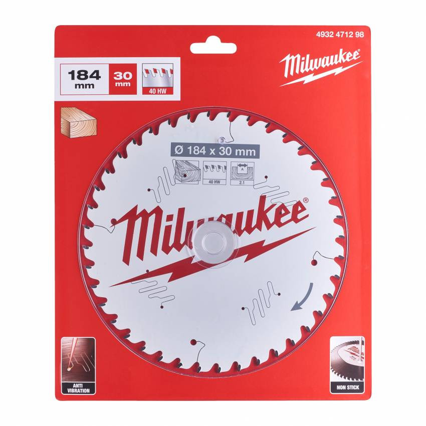 Диск пильний MILWAUKEE, Ø184/30мм, 48 зуб.-4932471298