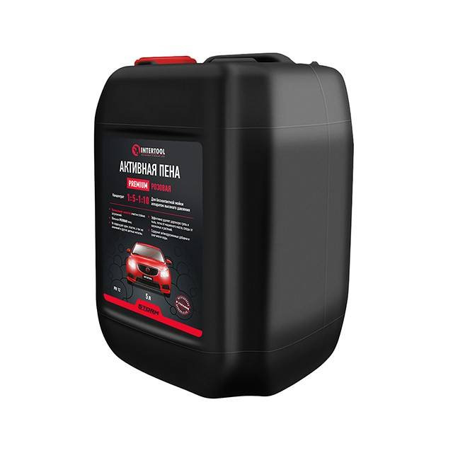 Піна активна PREMIUM 5 л, концентрат 1:5-1:10, для безконтактного миття апаратом високого тиску, STORM INTERTOOL FS-9095-FS-9095