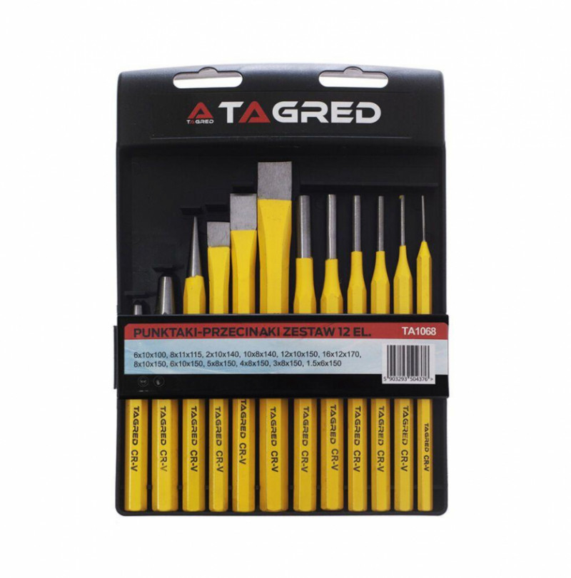 Набір зубил, кернерів та пробійників TAGRED TA1068-TA1068