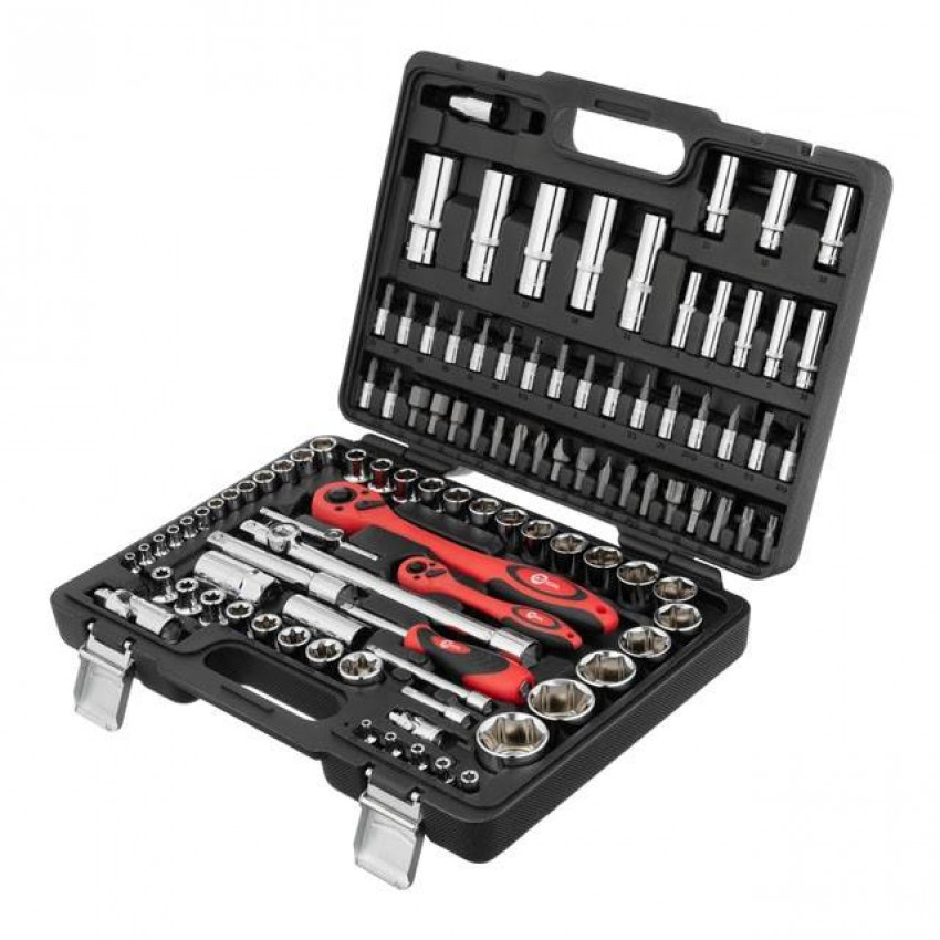 Набір інструментів професійний 1/2 "& 1/4", 108од., , Cr-V INTERTOOL ET-6108-ET-6108