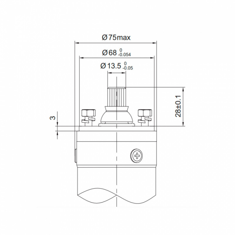 Насос відцентровий 0.75 кВт H 91(68)м Q 45(30)л/хв Ø80мм mid DONGYIN (778103)-778103
