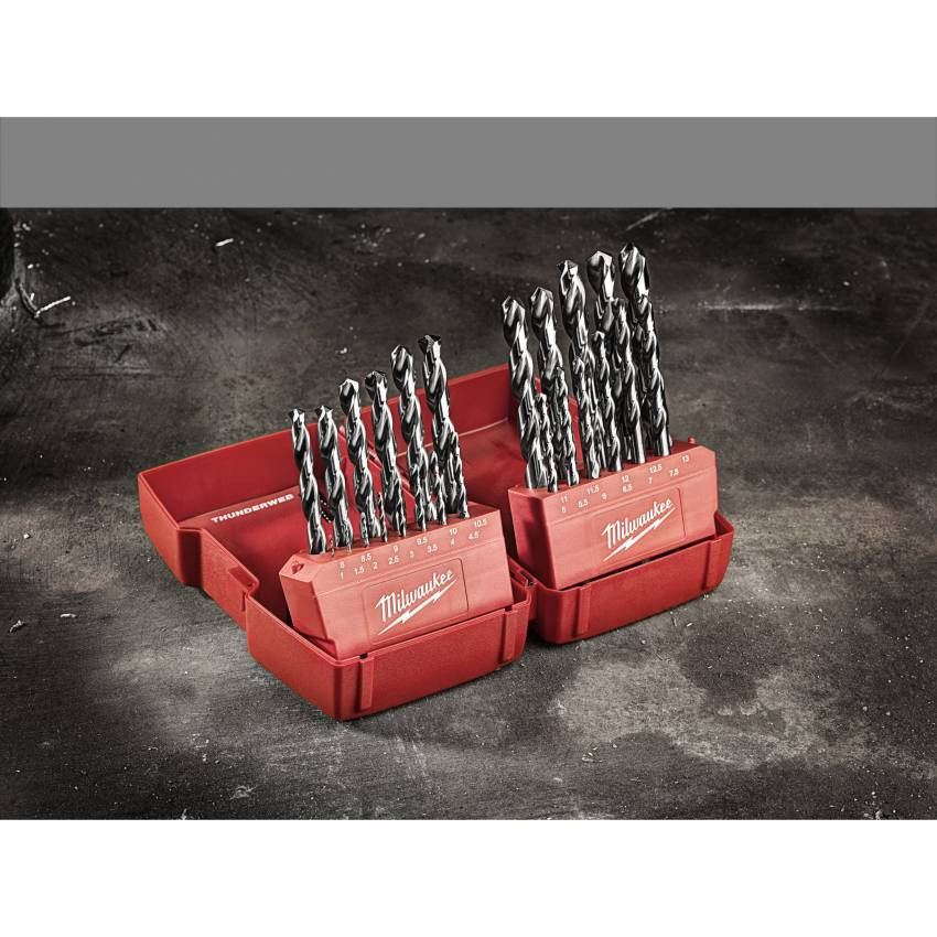 Набір свердел по металу THUNDERWEB HSS-G MILWAUKEE, (19шт)-4932352374