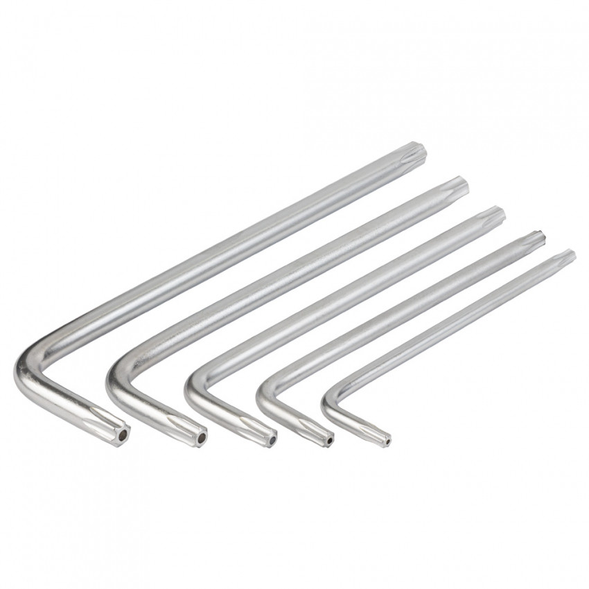 Ключі TORX 9шт T10-T50мм CrV (середні з отвором) Sigma (4022221)-4022221