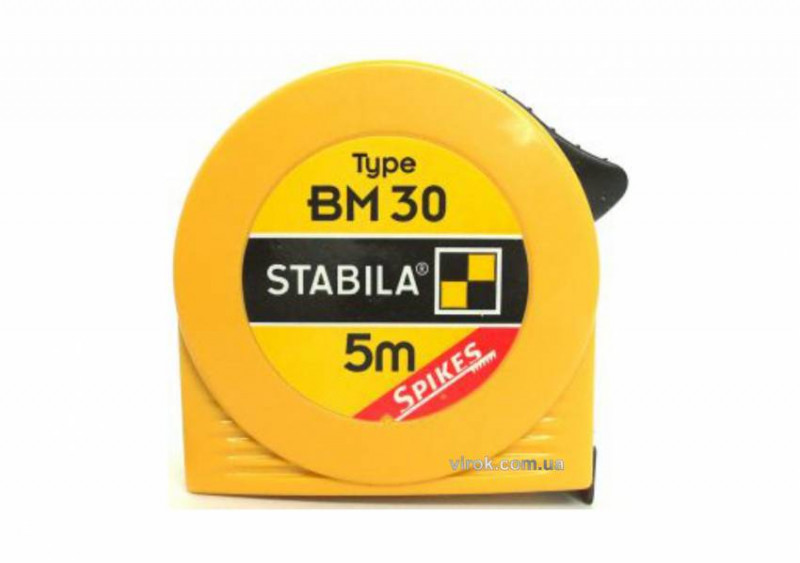 Рулетка STABILA BM30 Type: L= 5 м x 19 мм, пласт. корпус зі сталевою стрічкою-16451