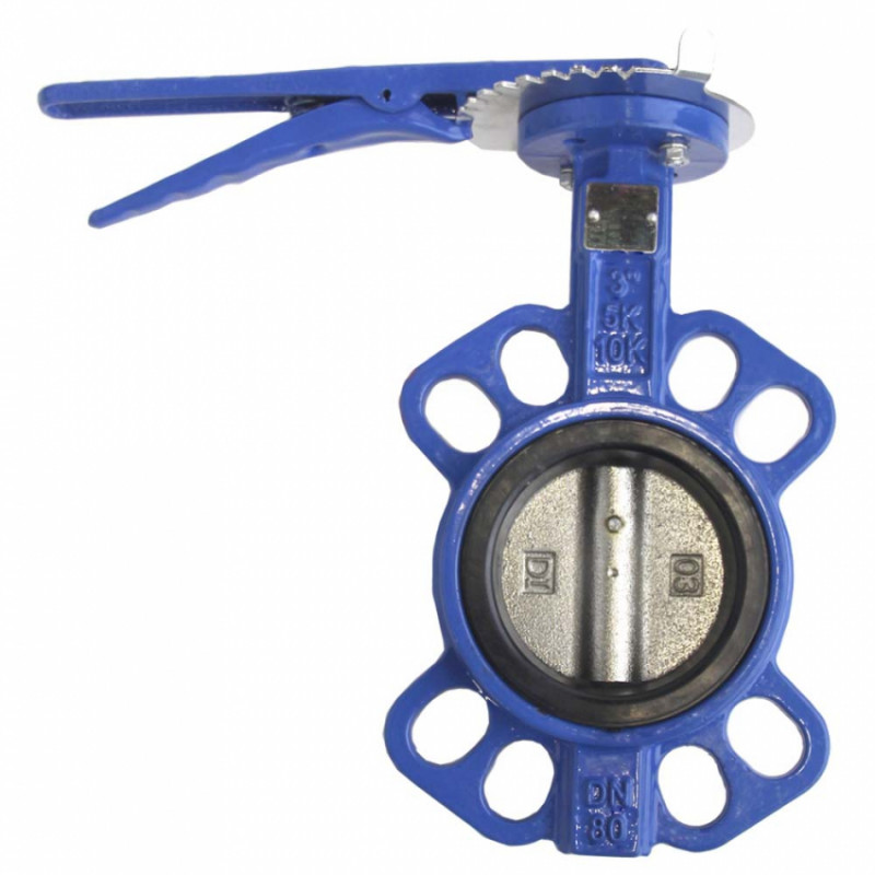 Затвор міжфланцевий «батерфляй» 3'' корпус чавун (GGG50) диск чавун (GGG50) EPDM PN16 FLORA (5080204)-5080204