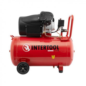 Компресор 100 л, 2,23 кВт, 220 В, 10 aтм, 354 л/хв, 2 циліндри INTERTOOL PT-0005