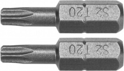 Викруткова насадка YATO: &quot;TORX&quot; T20 x 25 мм, HEX 1/4&quot;, AISI S2, 2 шт-[articul]