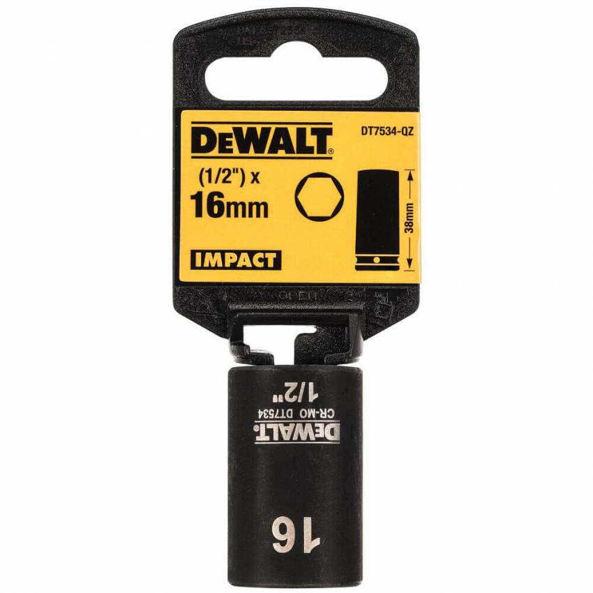 Головка торцева коротка ударна IMPACT DeWALT DT7534-DT7534