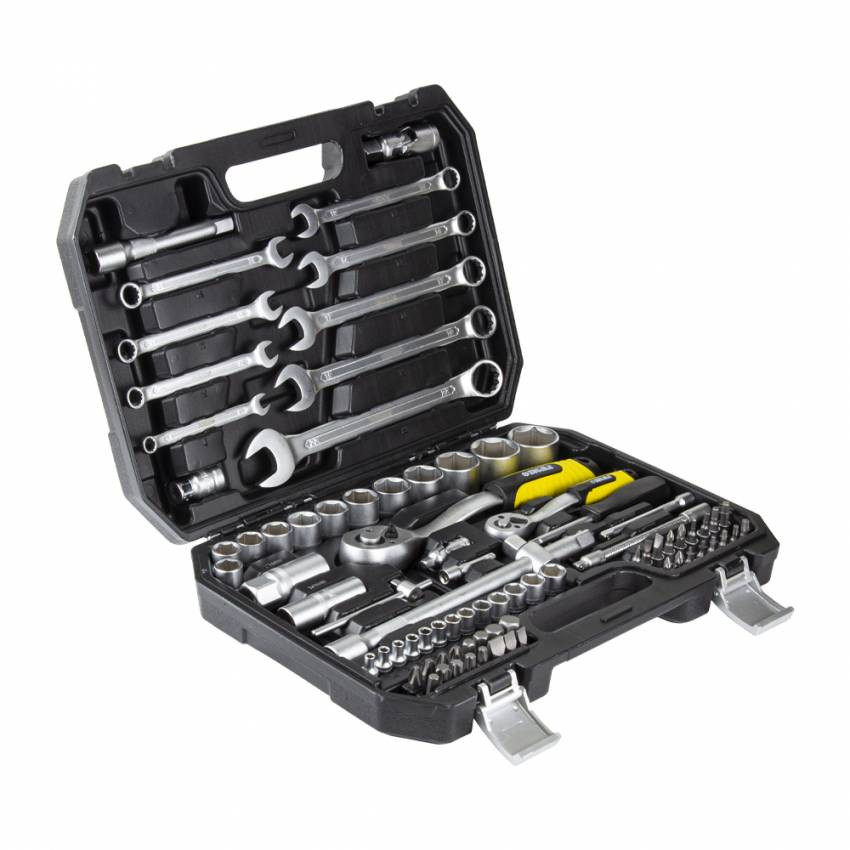 Набір насадок торцевих та біт 1/4", 1/2" 82шт CrV mid Sigma (6001551)-6001551