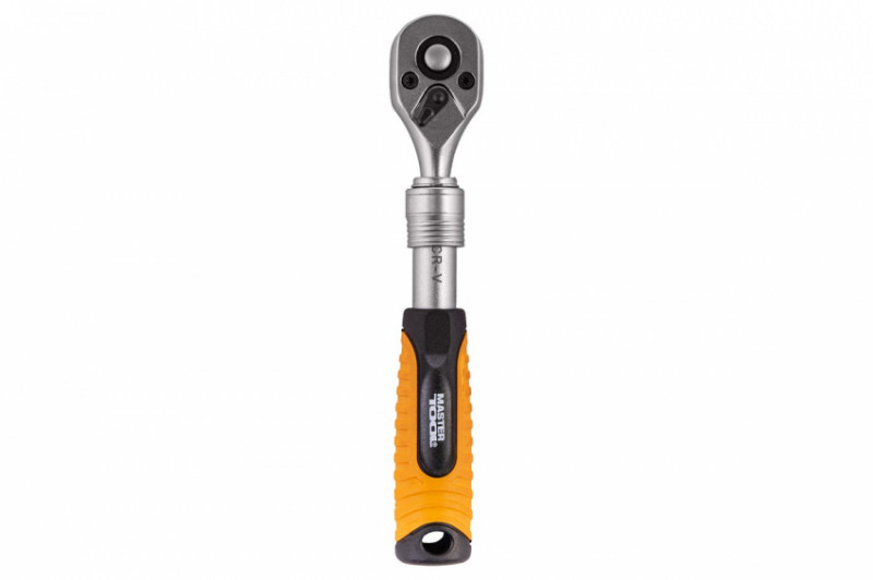 Набір насадок торцевих MASTERTOOL PROFI CrV 1/4" 4-13 мм тріскачка що подовжується 72Т 45 шт металевий кейс 78-2045-78-2045
