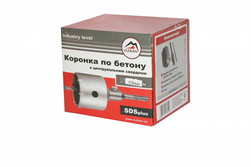 Коронка + 68мм в зборі, бетон, цегла-6900301076169