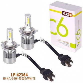 Лампи PULSO C6/LED/H4 P43T H/L/2*280°COB/12-24v36w/3800Lm/4300K