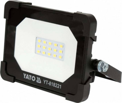 Прожектор з SMD-діодним випромінювачем YATO: 10 Вт, 230 В, 950 Лм, 15 діодів, 115x 98x 32 мм-[articul]