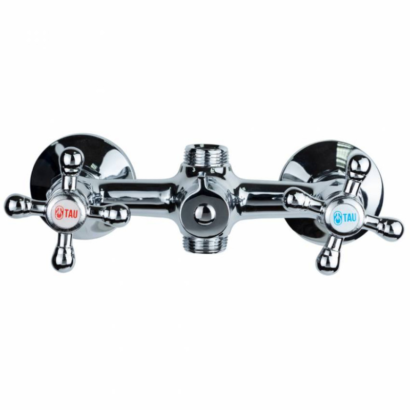 Змішувач VD 1/2" для ванни гусак прямий 400мм дивертор вбудований картриджний TAU (VD-2C261C)-VD-2C261C