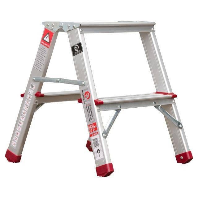 Драбина алюмінієва двостороння, 2 сходинки, висота: 440 мм, 150 кг INTERTOOL LT-1102-LT-1102