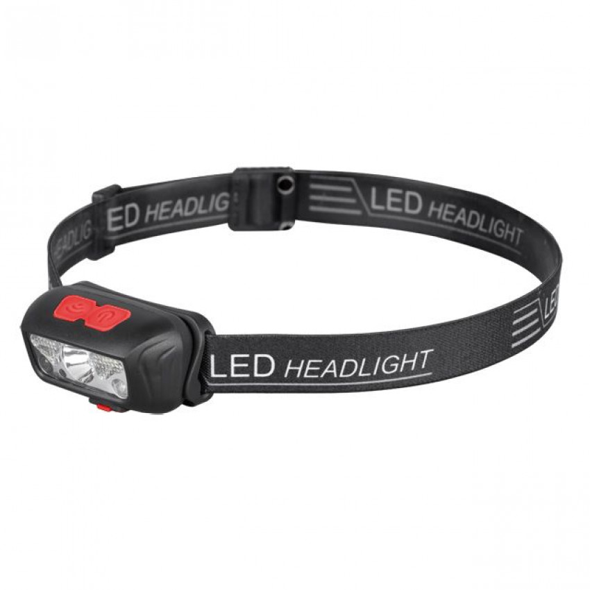 Ліхтар налобний акумуляторний XPE+2SMD+2RED SMD, 6 режимів роботи, сенсор, STORM INTERTOOL LB-0310-LB-0310