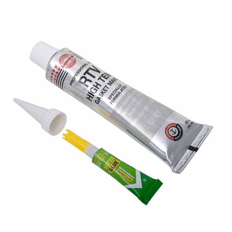 Герметик силіконовий RTV формувач прокладок високотемпературний +300°С сірий 85г ОАЕ ASMACO (6371241)-6371241