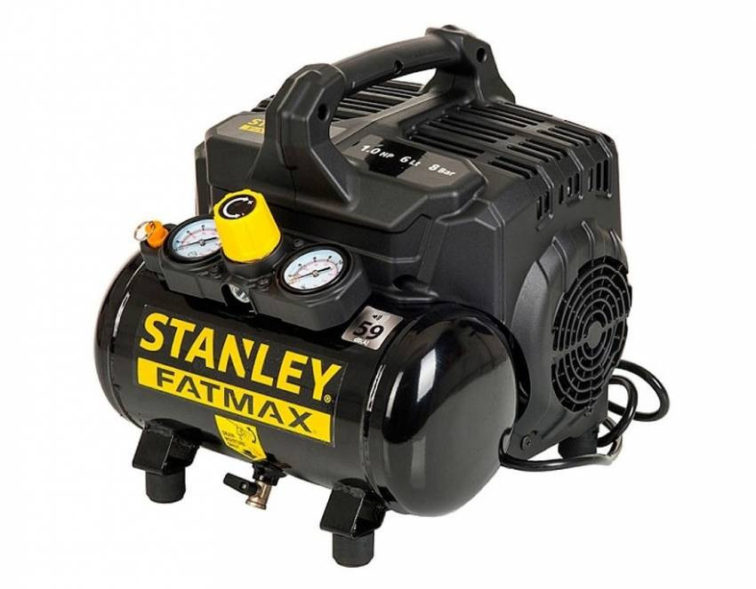 Компресор поршневий безоливовий STANLEY FATMAX DST101/8/6, 8 бар, ресивер 6 л, пр-сть 105 л/хв - 6,3-B2BL104STF564