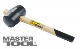 MasterTool Киянка гумова чорна 55 мм 340 г ручка з дерева, Арт.: 02-0301-Б-02-0301-Б