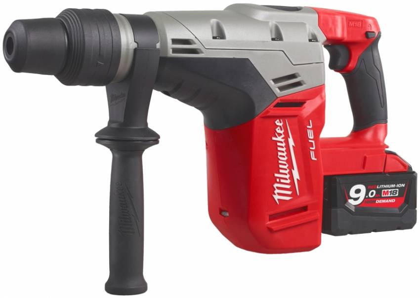 Перфоратор SDS-MAX акумуляторний MILWAUKEE, M18 CHM-902C, 6,1Дж (зарядний пристрій, 2 акум.X 9Ач, HDкейс) (акція)-4933451361