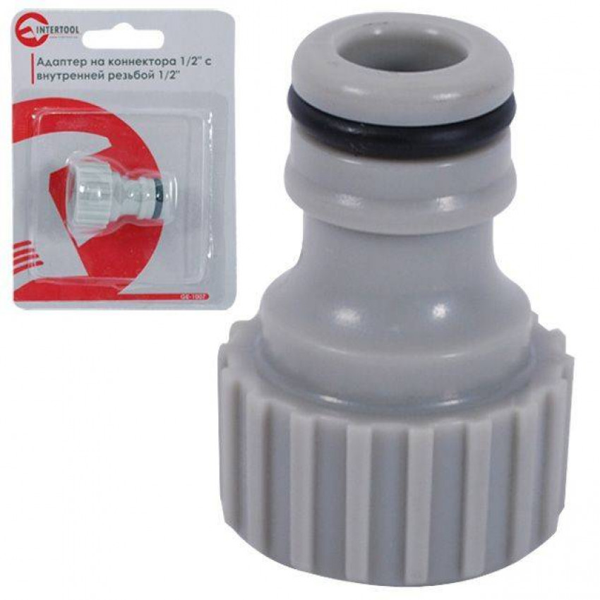 Адаптер для з'єднувача 1/2" з внутрішньою різьбою 1/2" INTERTOOL GE-1007-GE-1007