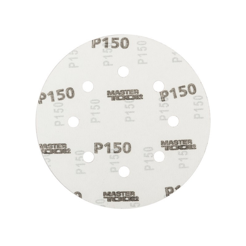 Коло шліфувальне на липучці MASTERTOOL з 8 отворами 180 мм зерно 150 5 шт 08-1815-H-08-1815-H