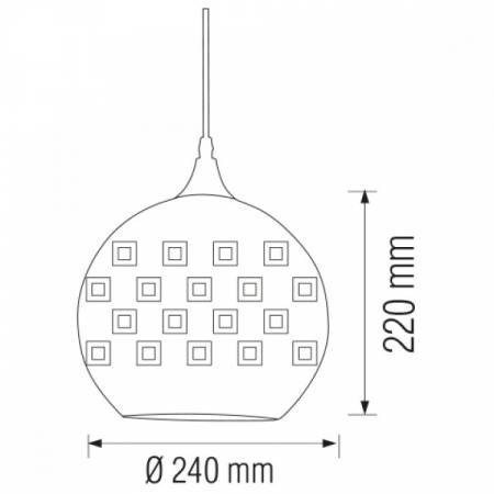 Світильник підвісний SPECTRUM Е27 3D-ефект круглий-021 005 0001
