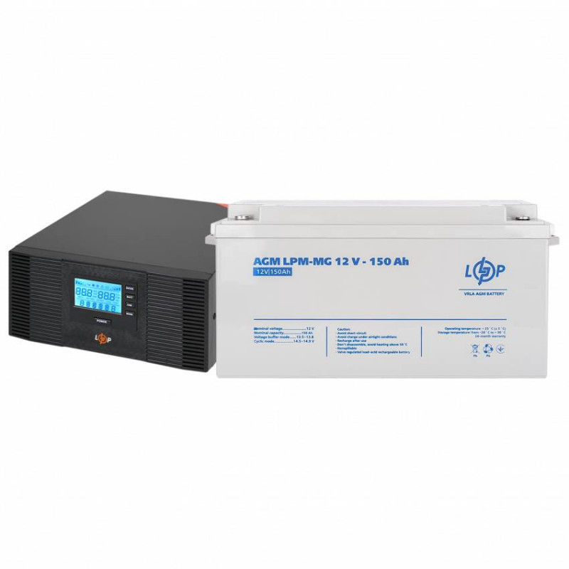 Комплект резервного живлення ДБЖ + мультигелева батарея UPS B1500 + АКБ MG 1800W-LP20001