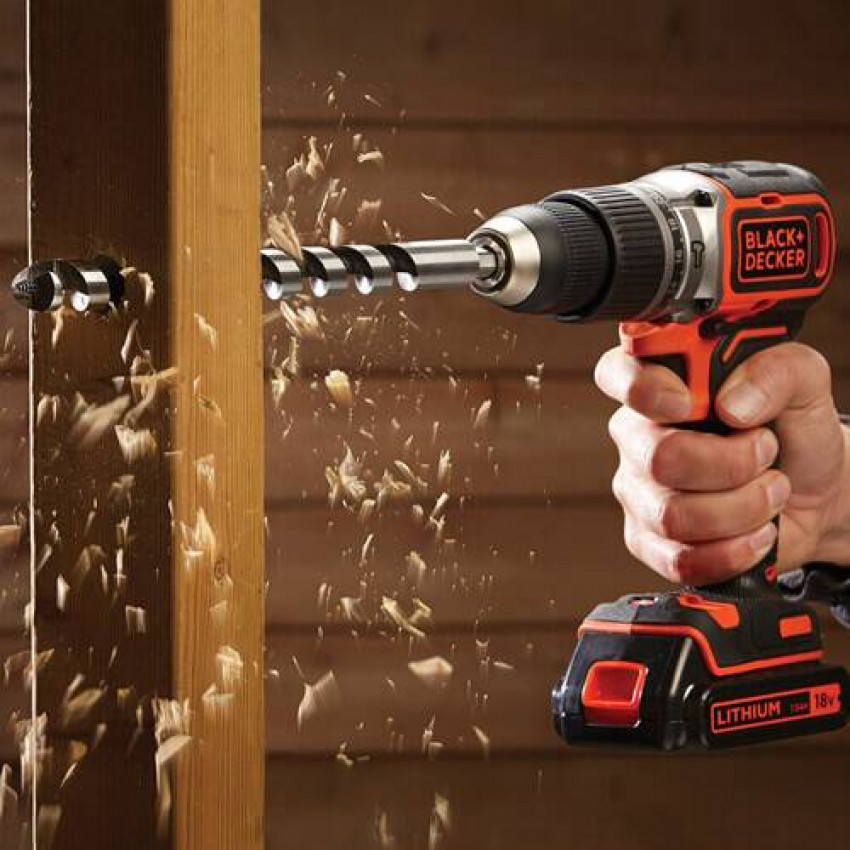 Дриль-шуруповерт акумуляторна безщіткова ударна BLACK DECKER BL188KB-BL188KB