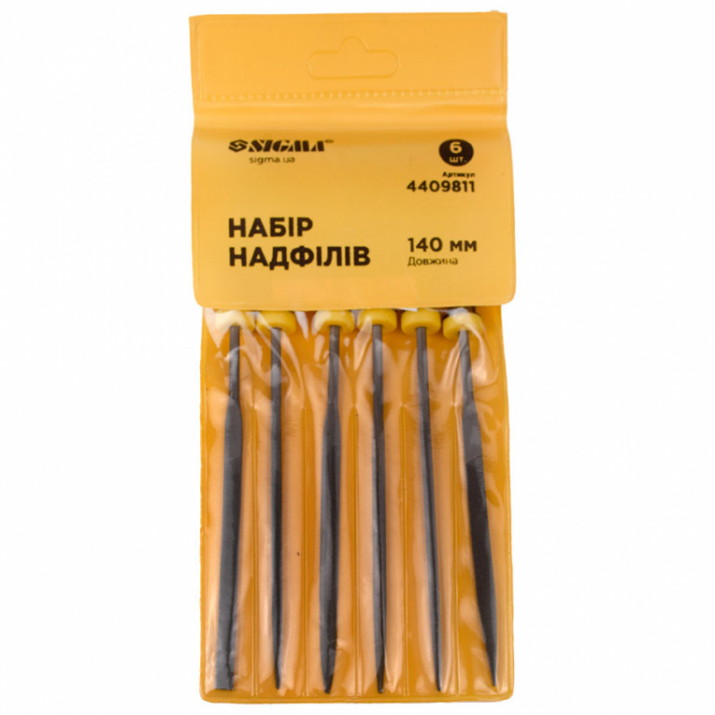 Набір надфілів 6шт 140мм SIGMA (4409811)-4409811