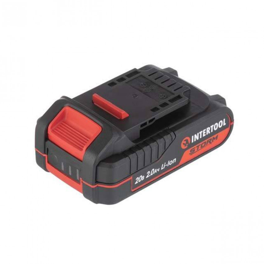 Акумулятор 20 В, літій-іон, 2.0 Ач, індикатор рівня заряду INTERTOOL WT-0340-WT-0340